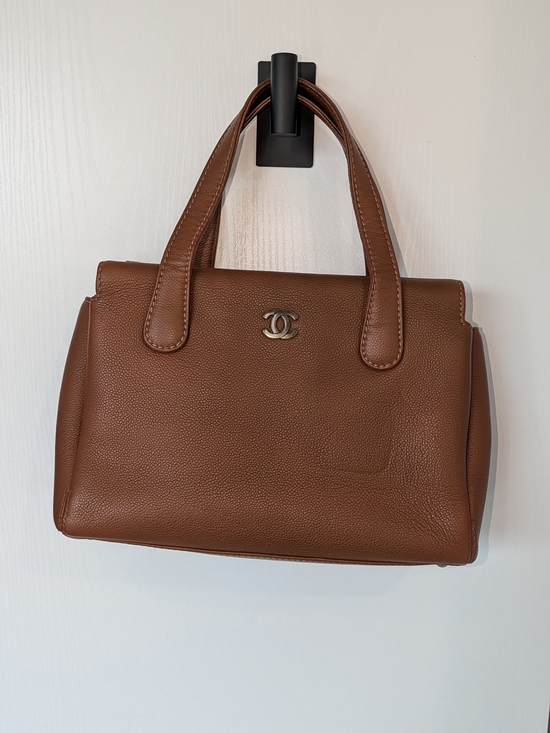 CHANEL Handbags - Chanel Rare Caviar Brown Leather Top-Handle Bag